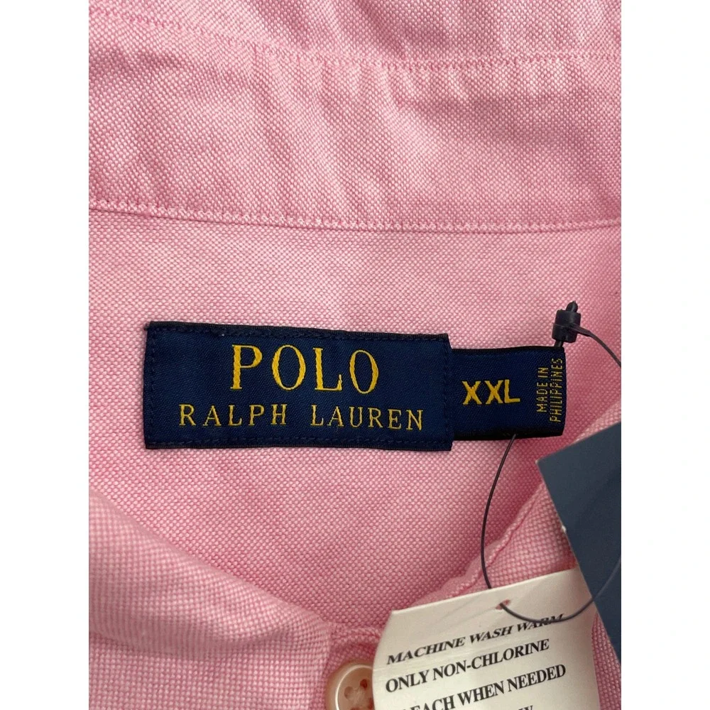 NEW Polo Ralph Lauren Western Pearl Snap Shirt XXL Pink New Rose Long Sleeve
